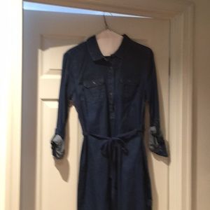 A denim dress Navy
